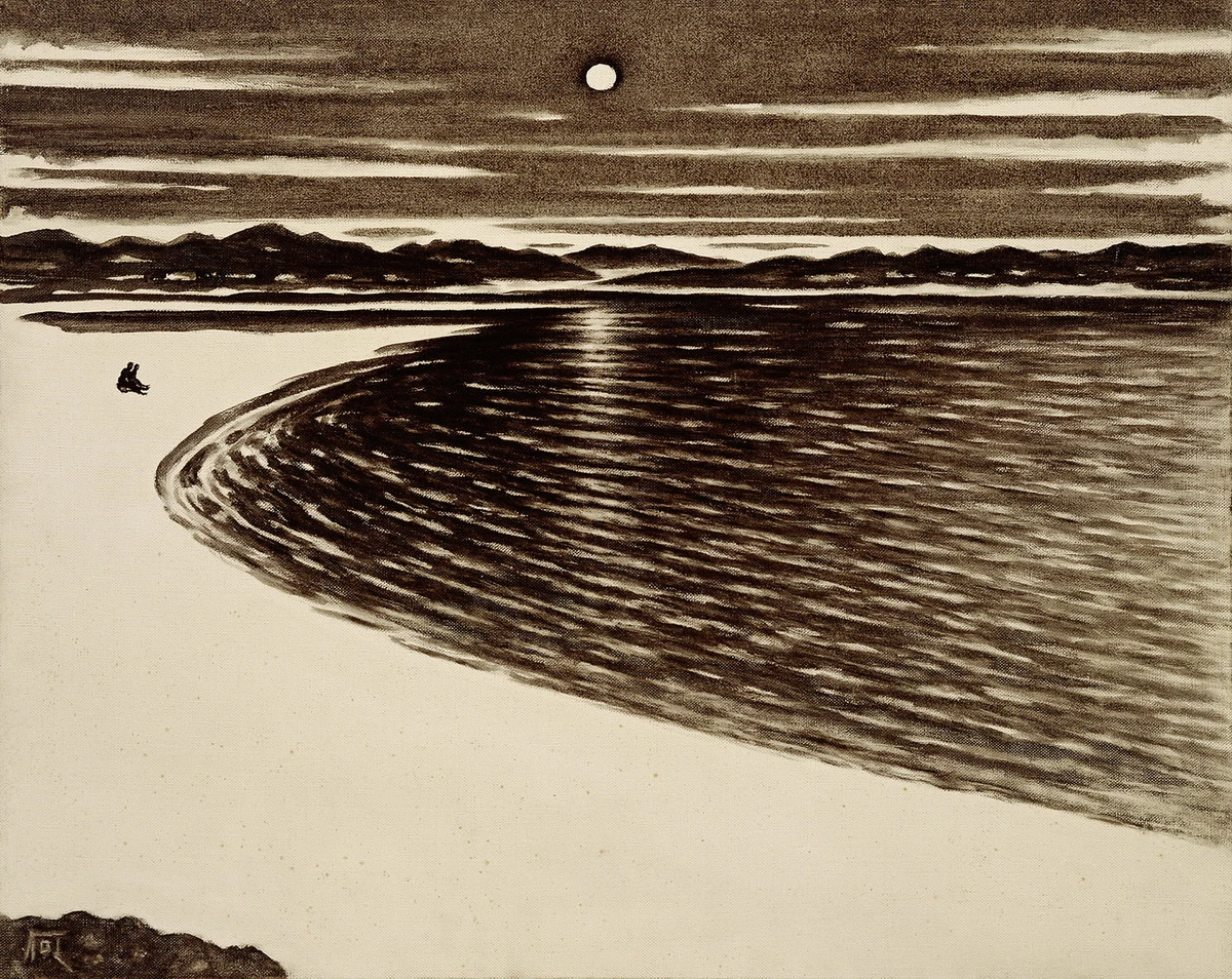 《月明》，1963，油彩、畫布，72.5×91cm，臺北市立美術館典藏-圖片